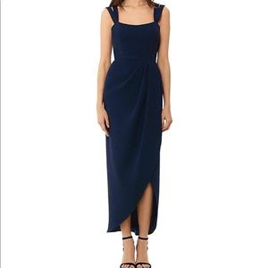 Xscape Formal Navy Double Strap Dress